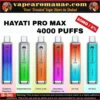 HAYATI Pro Max 4000 Puffs 20mg Disposable Vape 2% - Dubai