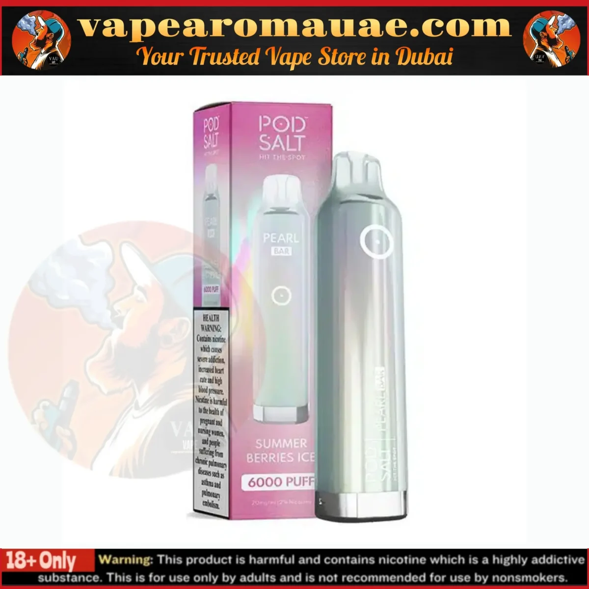 Pod Salt Pearl Bar 6000 Puffs 20mg Disposable Vape in Dubai