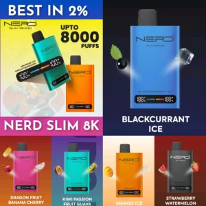 Nerd Slim 8000 Puffs Disposable Vape 8k 2% | Vape Aroma UAE