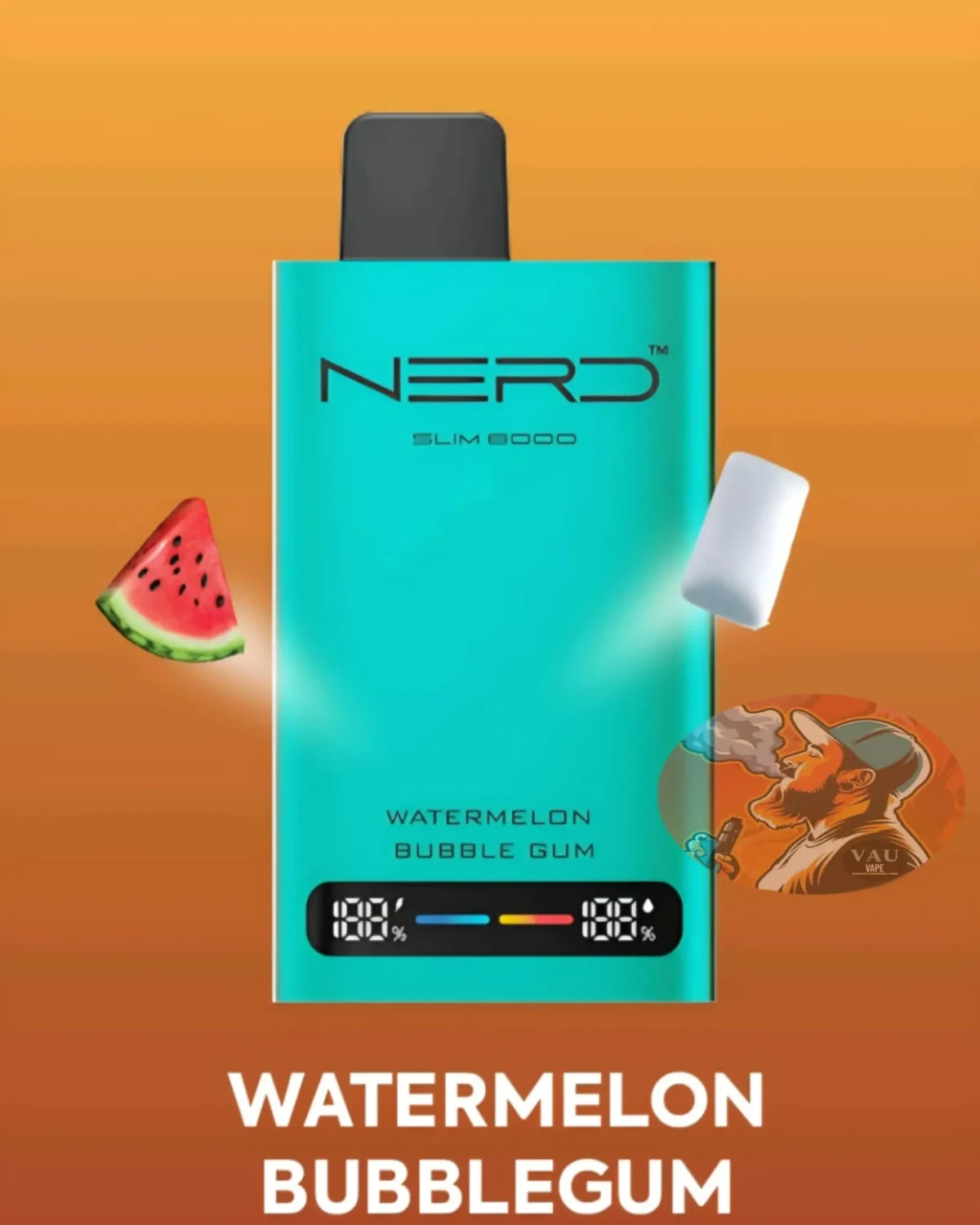 Nerd Slim 8000 Puffs Disposable Vape 8k 2% | Vape Aroma UAE