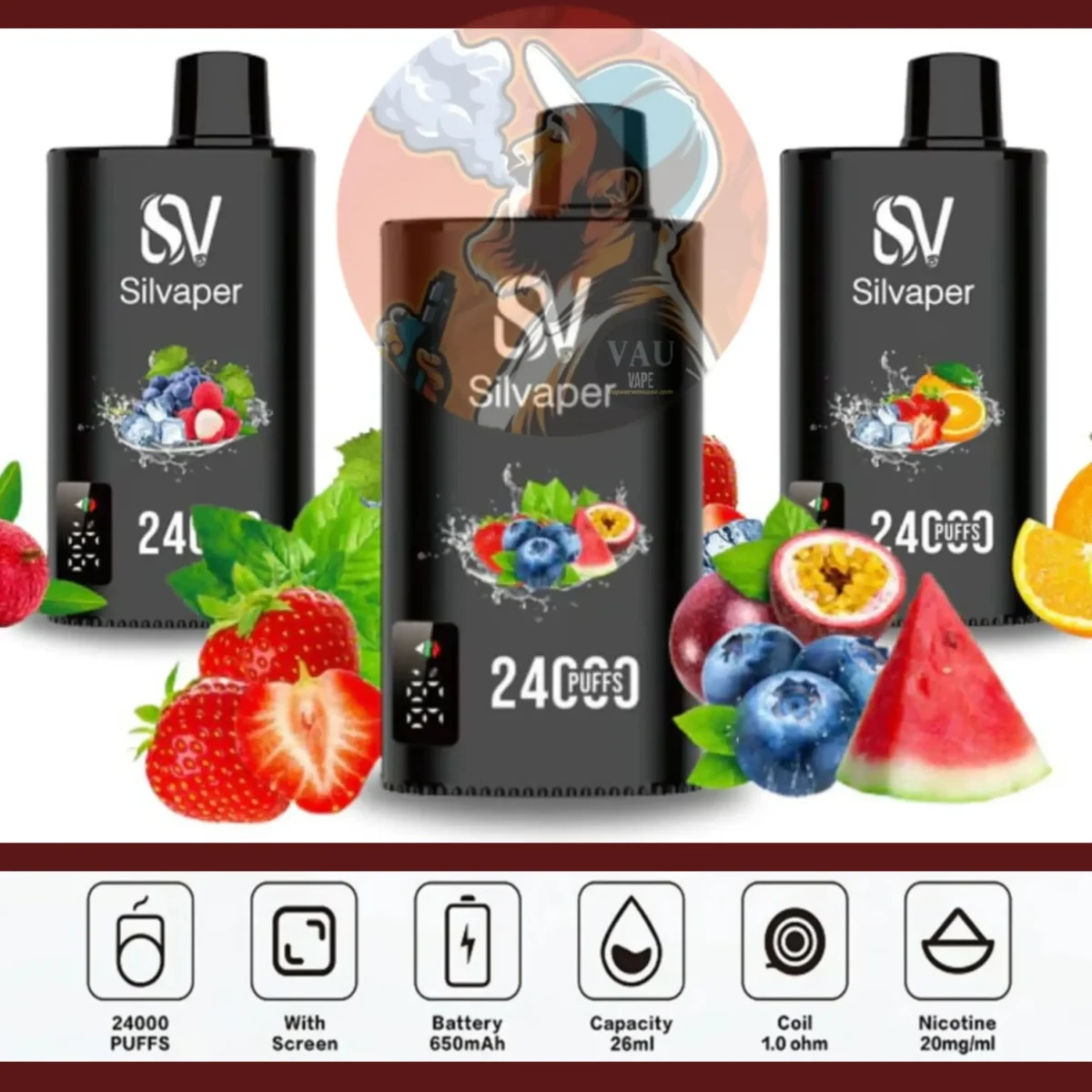 Silvaper 24000 Puffs Disposable Vape in Dubai UAE - Best 24k