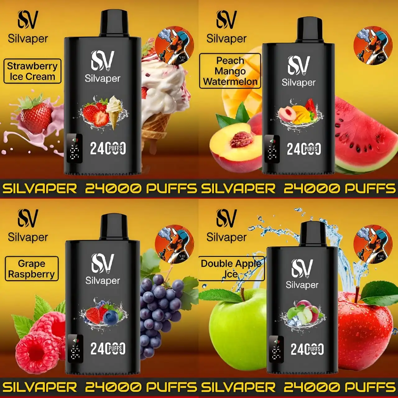 Silvaper 24000 Puffs Disposable Vape 20MG 24k in Dubai UAE