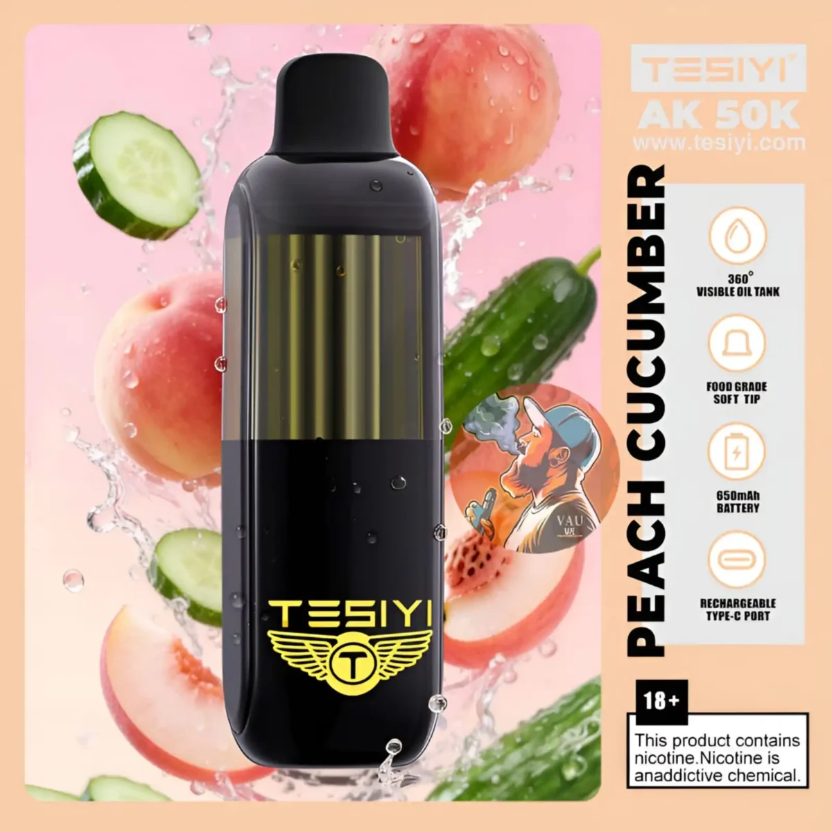 Tesiyi Ak 50000 Puffs Disposable Vape 50k in Dubai UAE