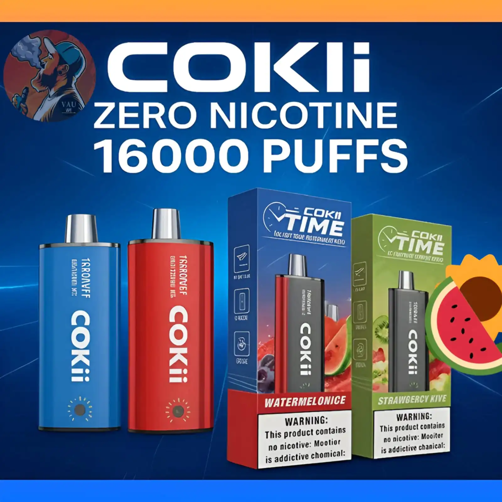 Cokii 16000 Puffs Zero Nicotine 0mg Disposable Vape – Dubai