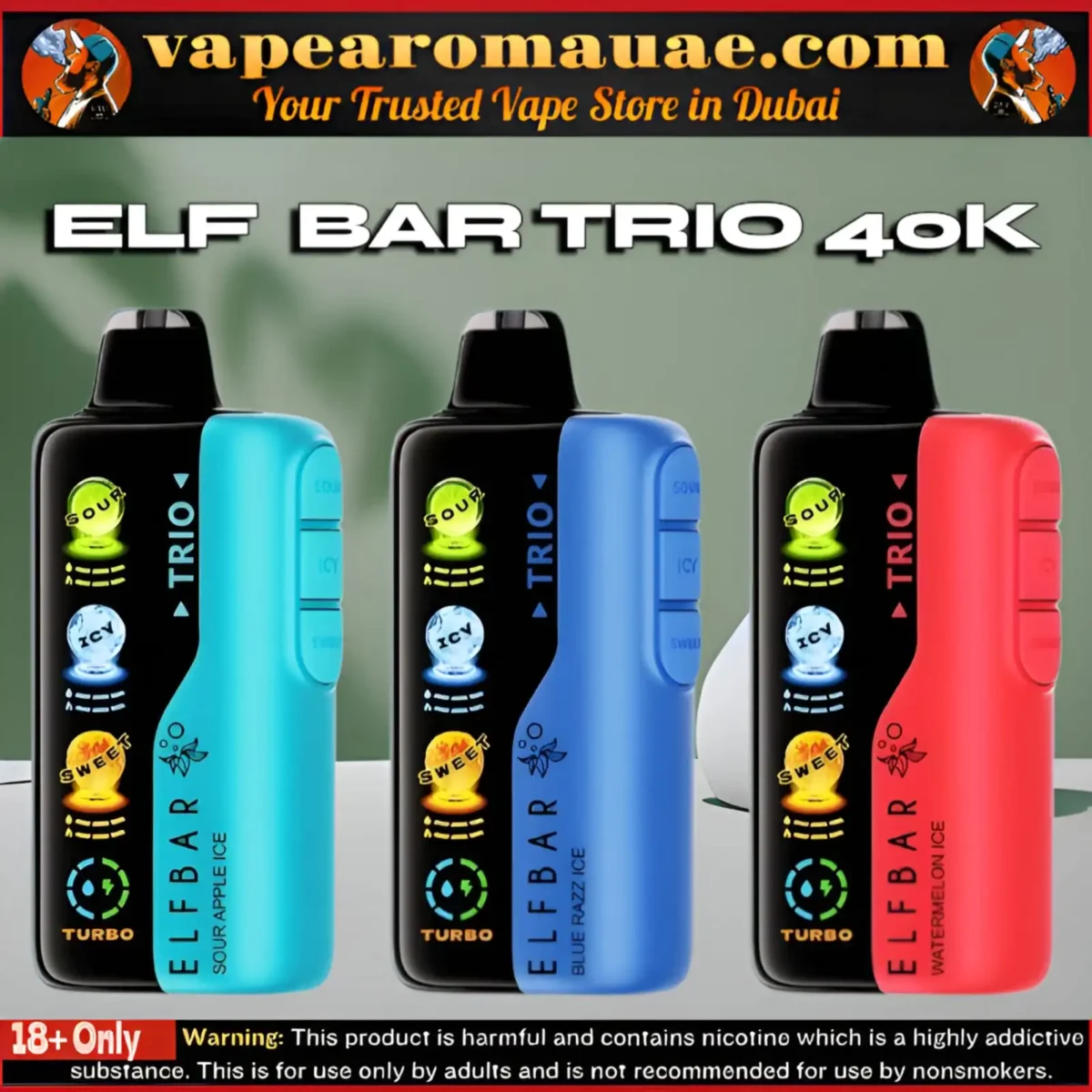Elf Bar Trio 40000 Puffs Disposable Vape | Stand Out in Dubai