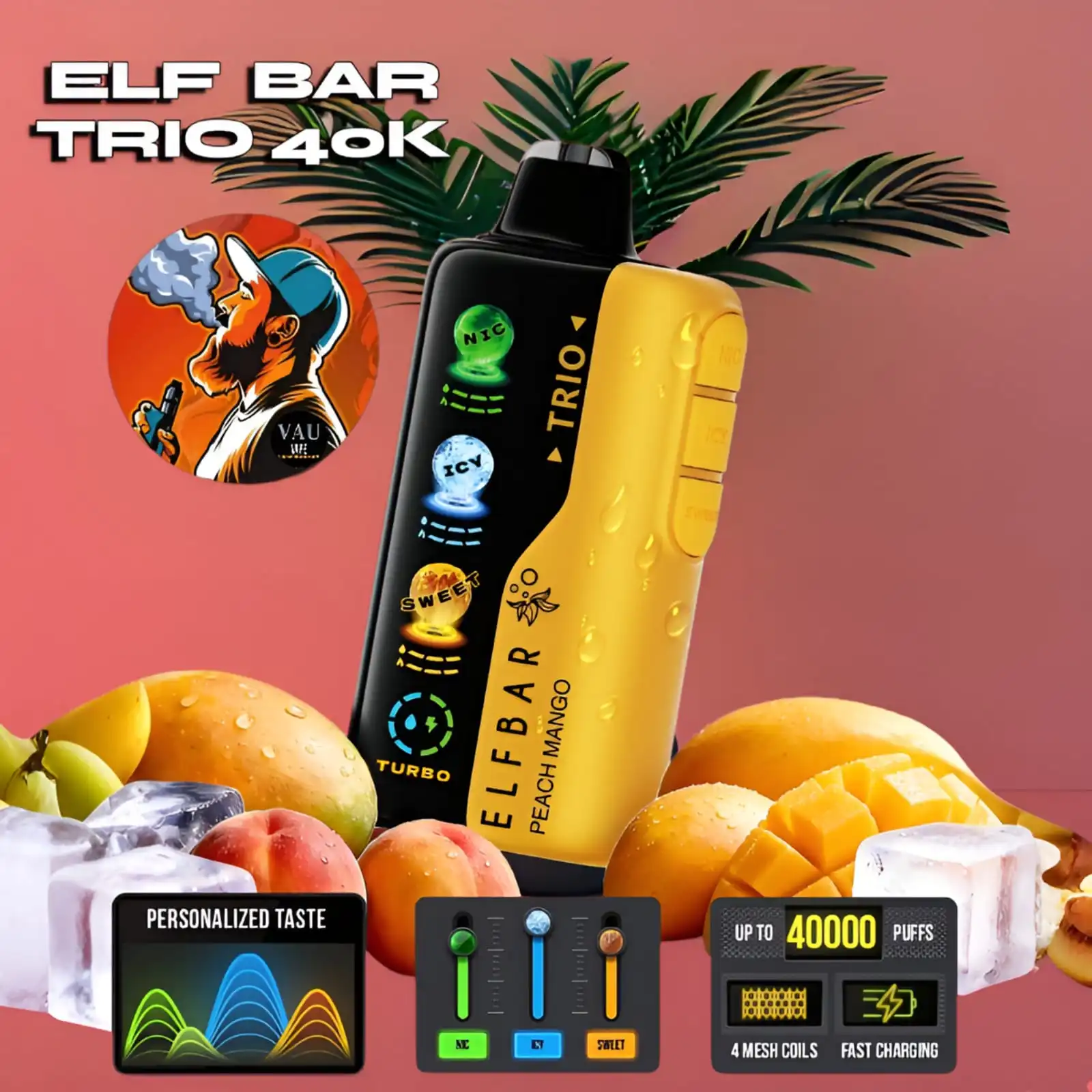 Elf Bar Trio 40000 Puffs Disposable Vape | Stand Out in Dubai