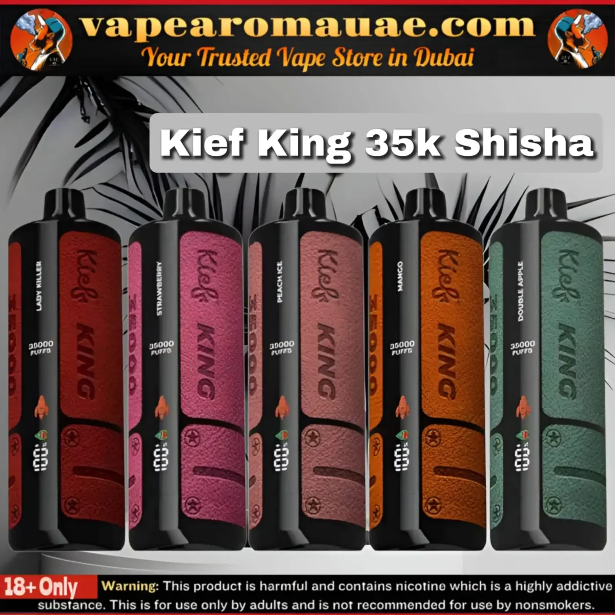 Best Kief King 35000 Puffs DTL Shisha 35k Vape Kit - Dubai
