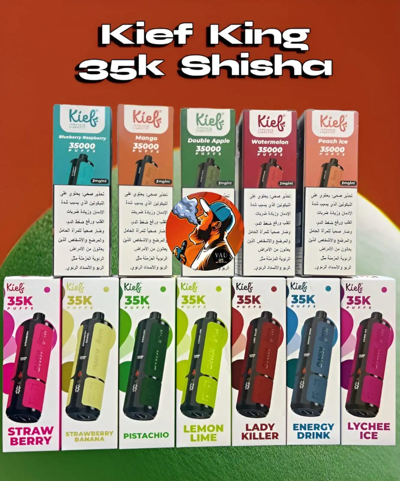 Best Kief King 35000 Puffs DTL Shisha 35k Vape Kit - Dubai