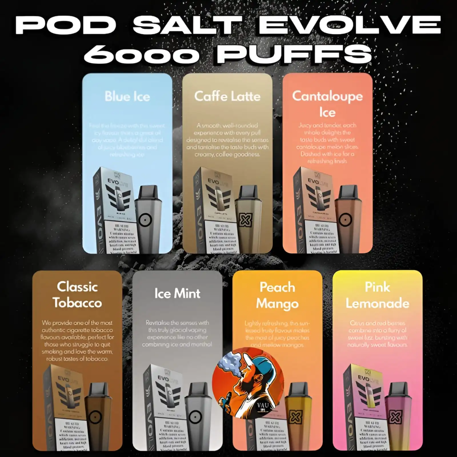 Pod Salt Evolve 6000 Puffs 2% Strength Disposable Vape