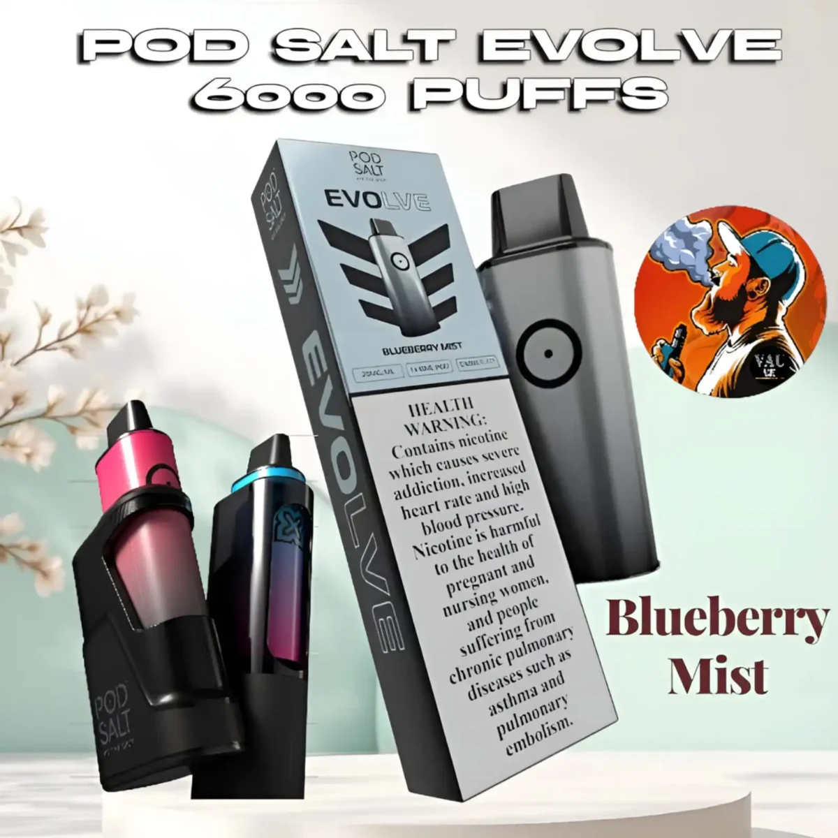 Pod Salt Evolve 6000 Puffs 2% Strength Disposable Vape