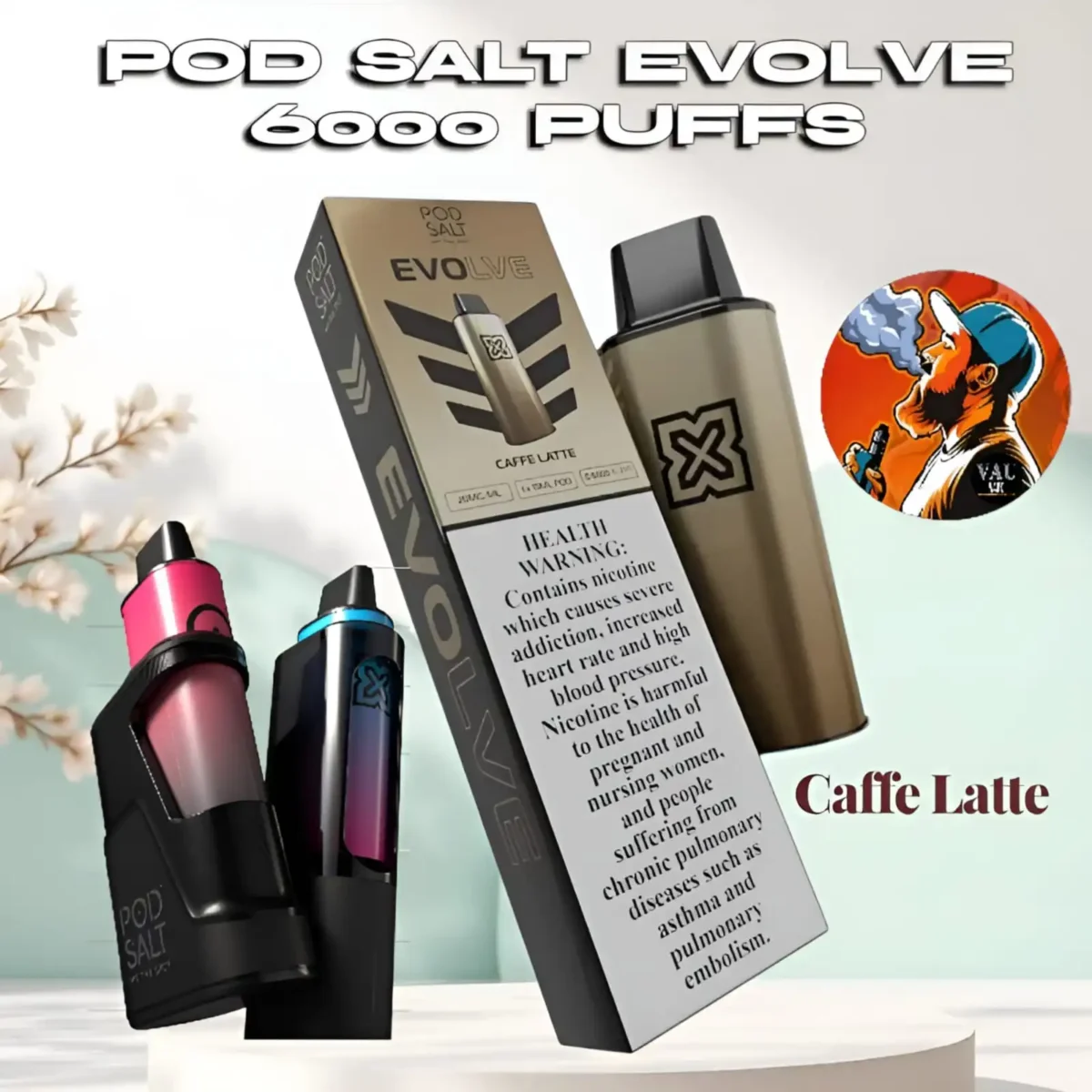 Pod Salt Evolve 6000 Puffs 2% Strength Disposable Vape