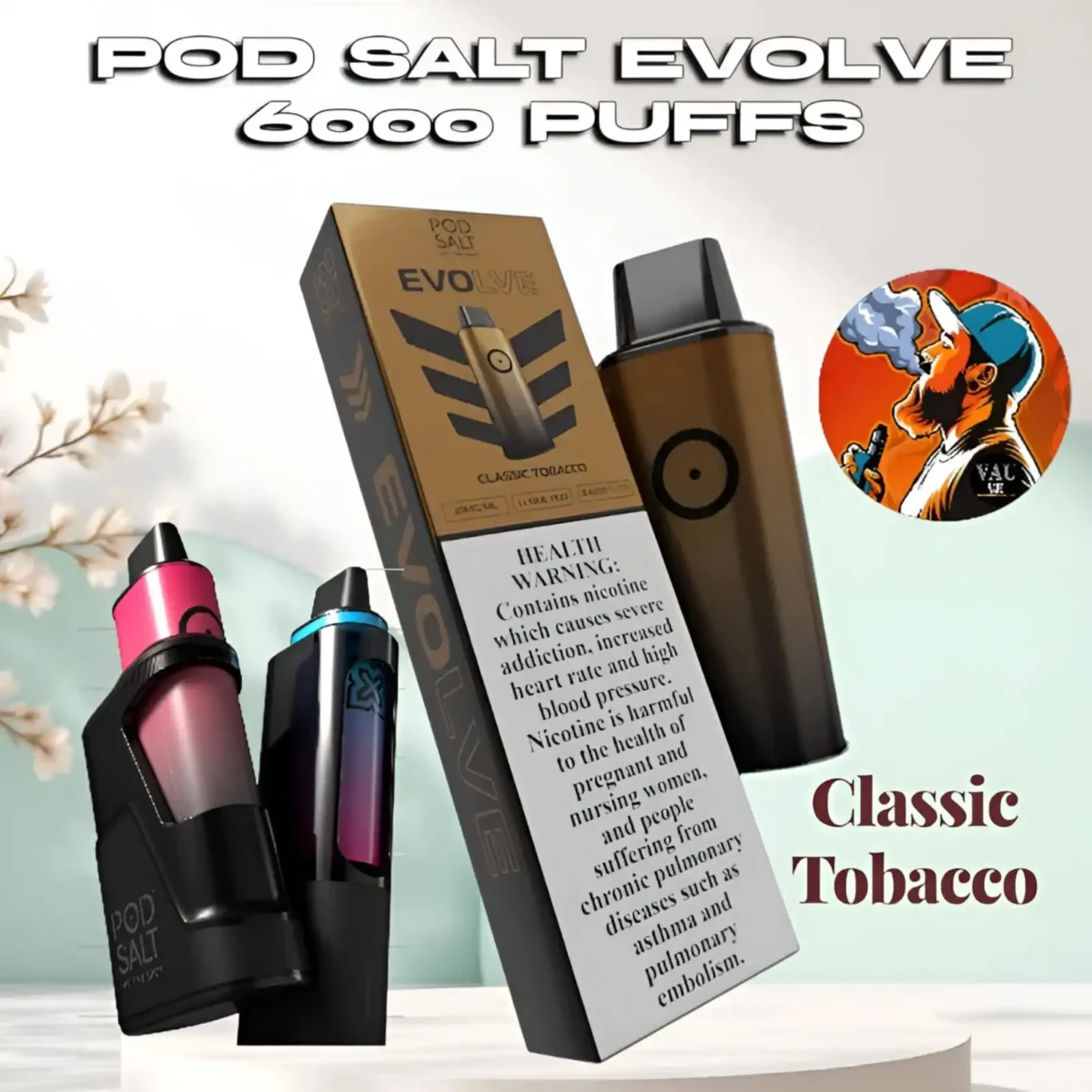 Pod Salt Evolve 6000 Puffs 2% Strength Disposable Vape