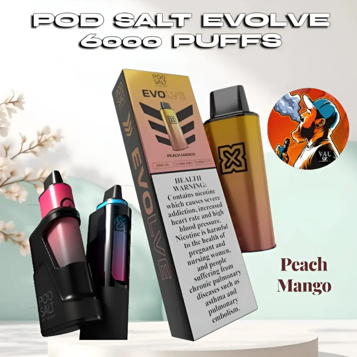 Pod Salt Evolve 6000 Puffs 2% Strength Disposable Vape