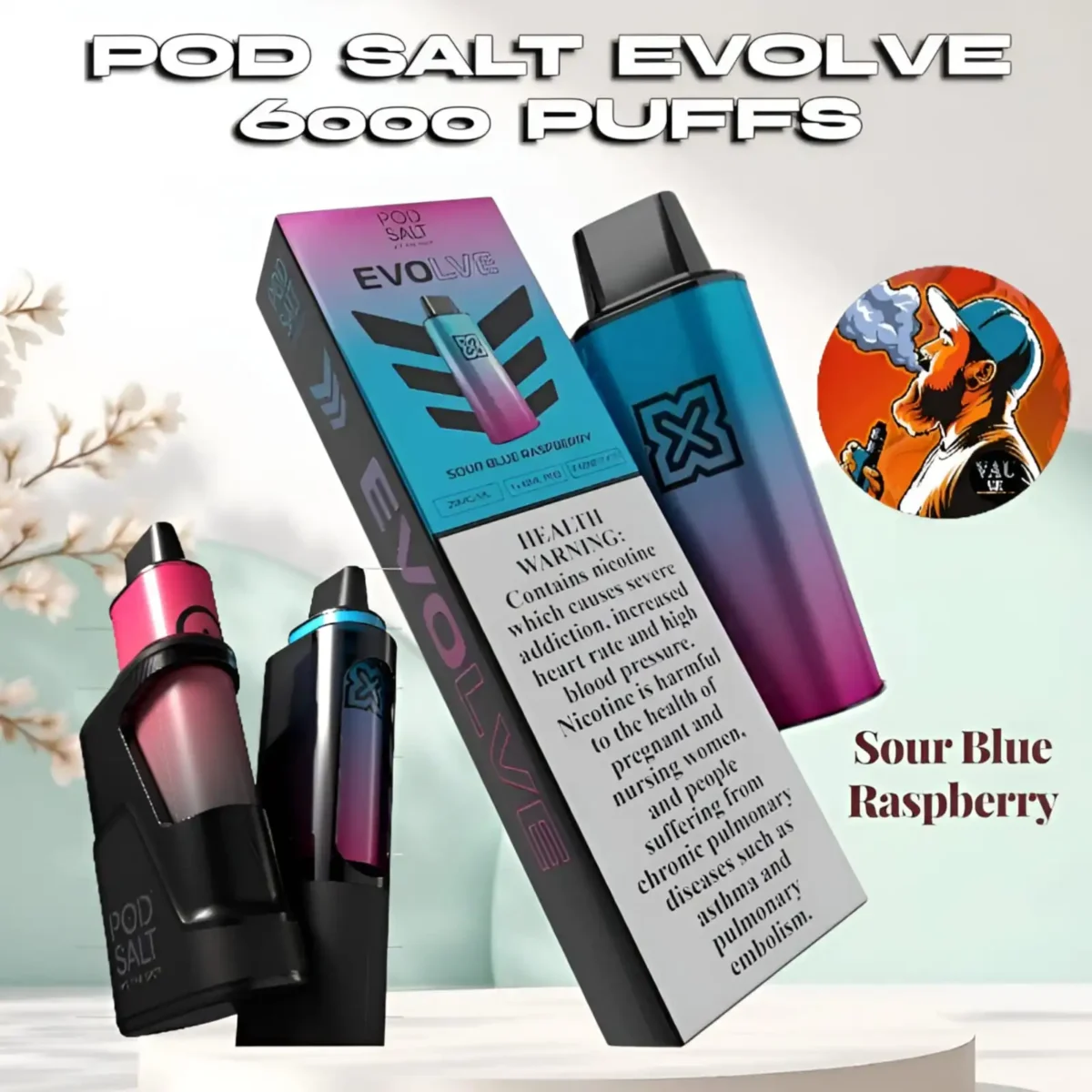 Pod Salt Evolve 6000 Puffs 2% Strength Disposable Vape