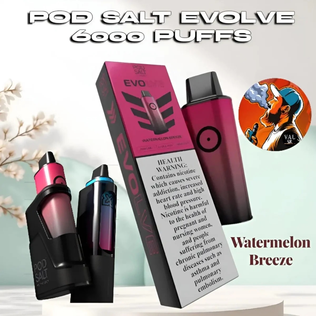 Pod Salt Evolve 6000 Puffs 2% Strength Disposable Vape