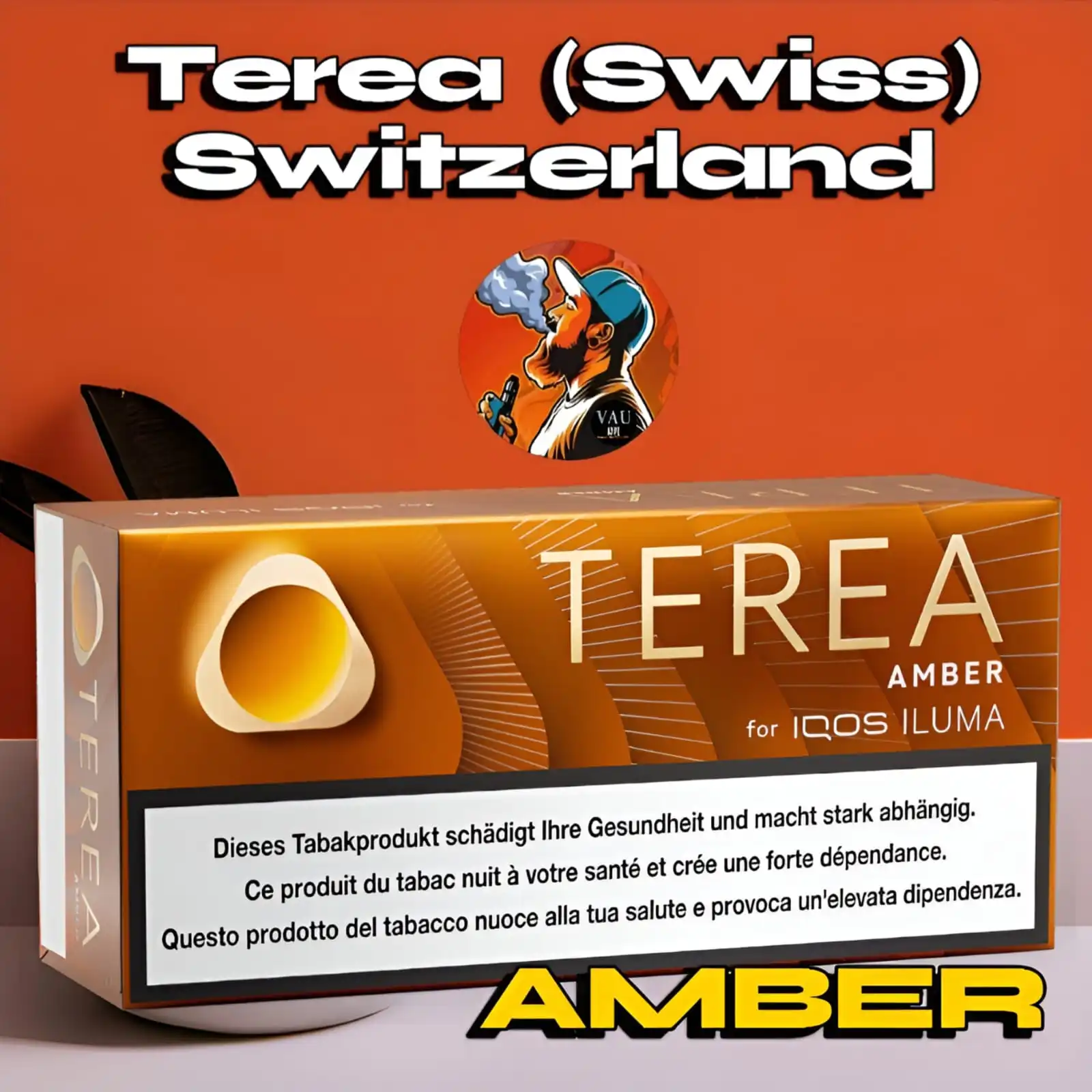 Terea Amber Swiss Tobacco Sticks Switzerland - Dubai UAE