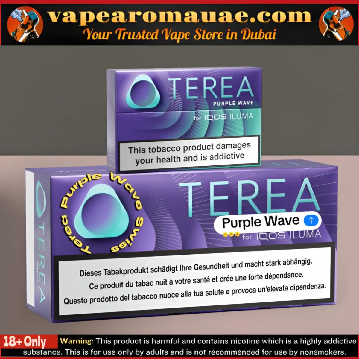 Terea Purple Wave Flavor Swiss Edition Tobacco Sticks - Dubai UAE