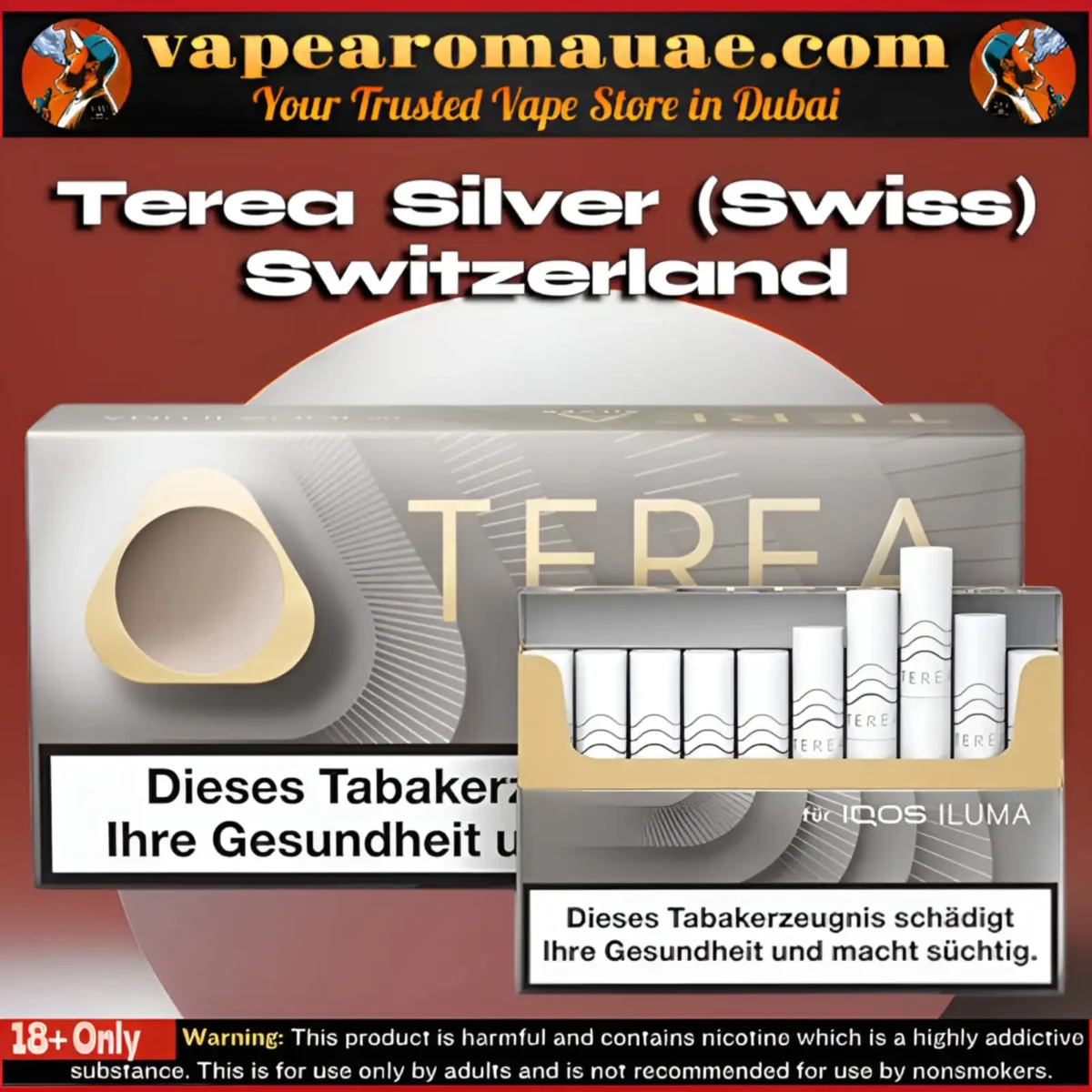 Terea Silver Flavor Swiss Tobacco Sticks for IQOS - Dubai