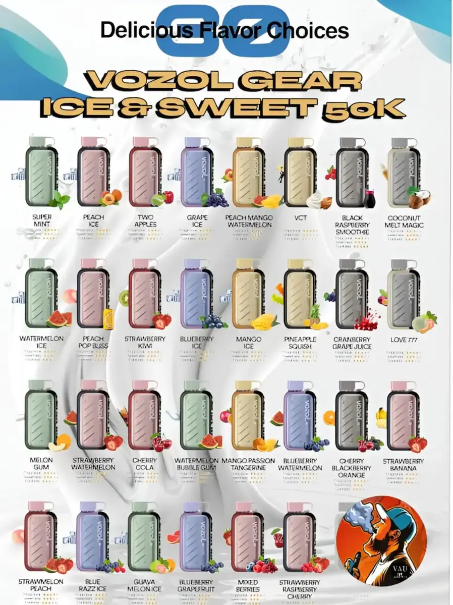 Vozol Gear Ice & Sweet 50000 Puffs Disposable Vape 50k – Dubai