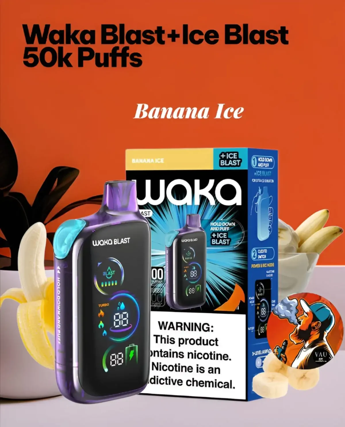 Waka Blast 50000 Puffs Ice Blast Disposable Vape - Dubai