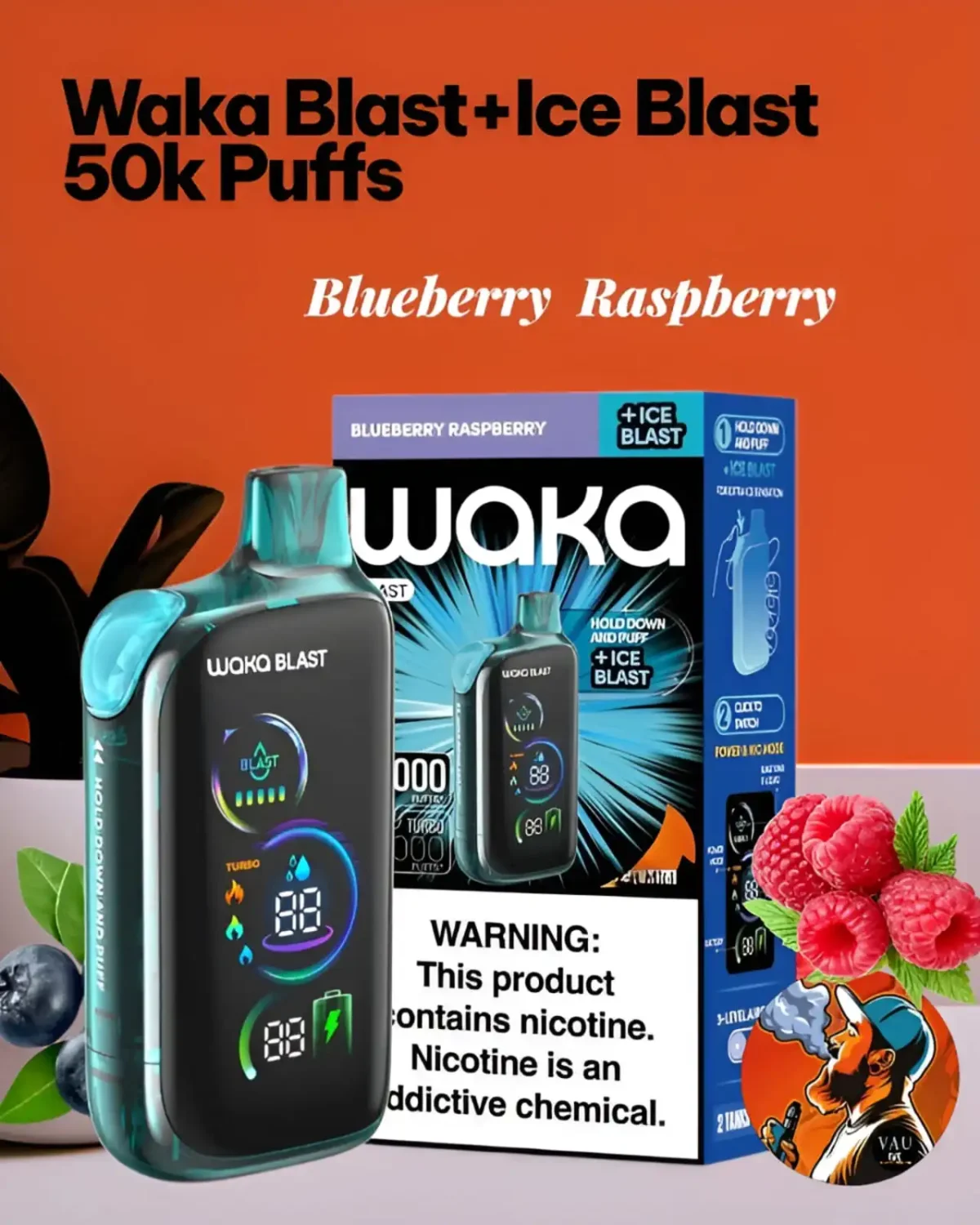 Waka Blast 50000 Puffs Ice Blast Disposable Vape - Dubai