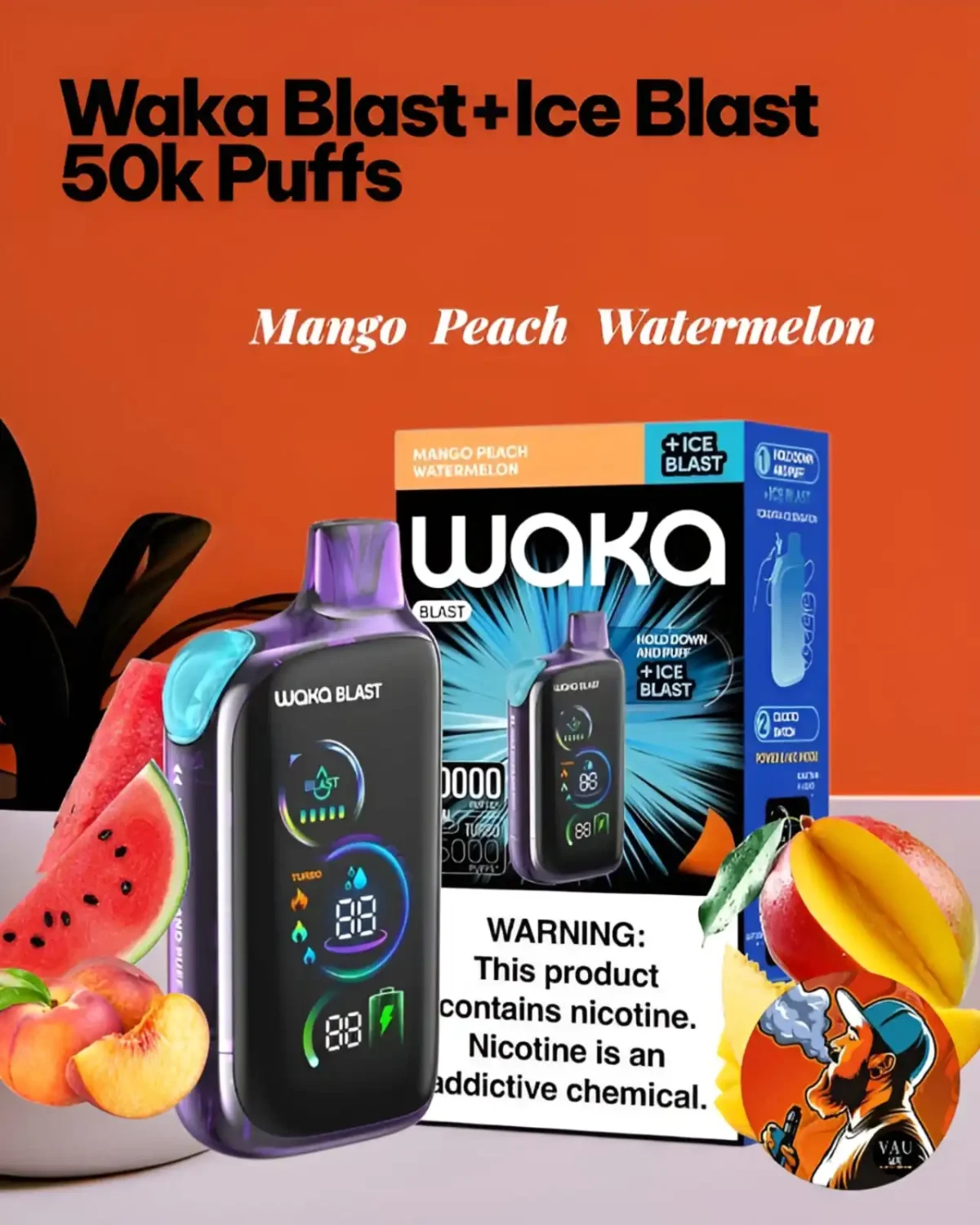 Waka Blast 50000 Puffs Ice Blast Disposable Vape - Dubai