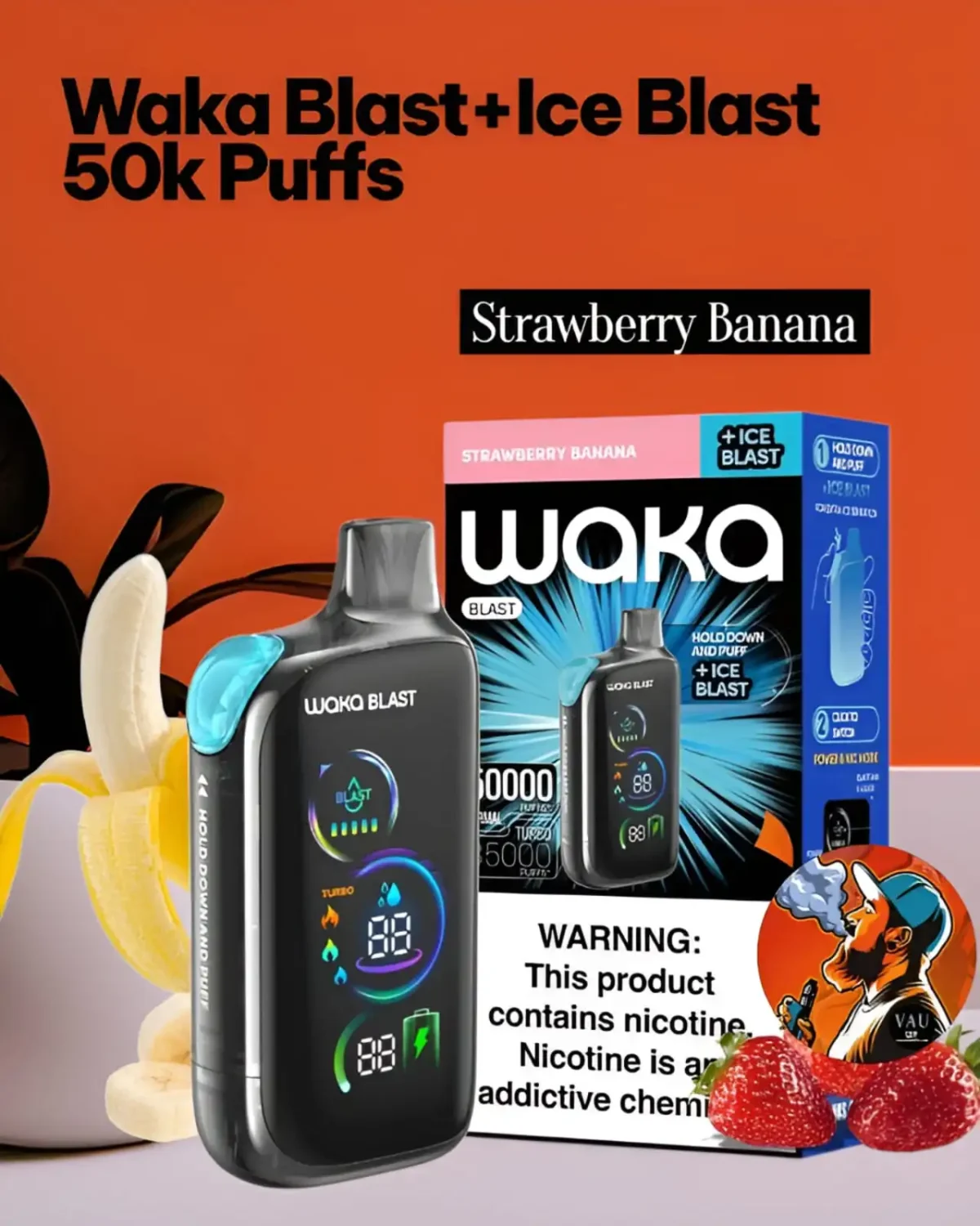 Waka Blast 50000 Puffs Ice Blast Disposable Vape - Dubai