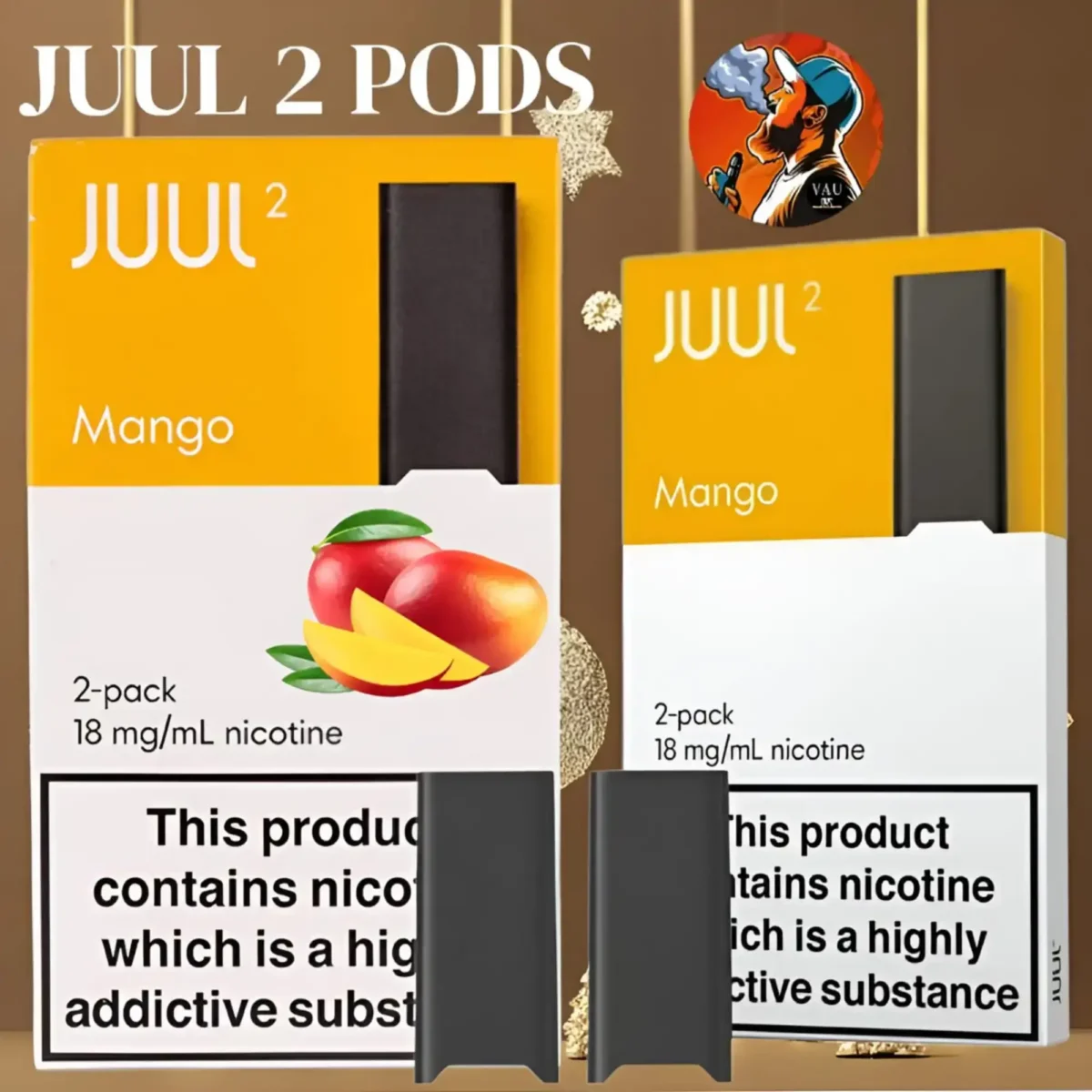 Authentic Juul 2 Pods Mango Flavor 18mg - Dubai UAE