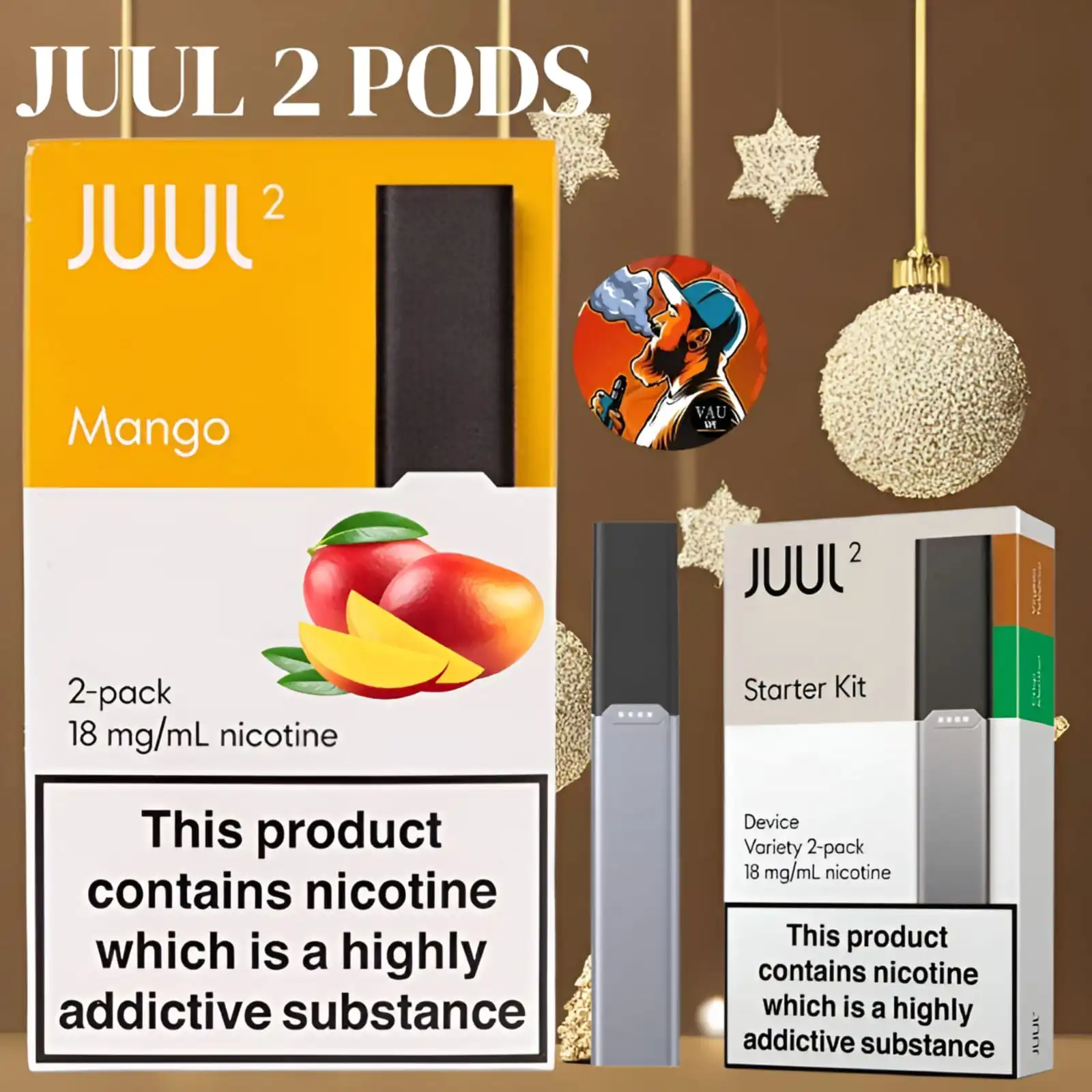 Authentic Juul 2 Pods Mango Flavor 18mg - Dubai UAE