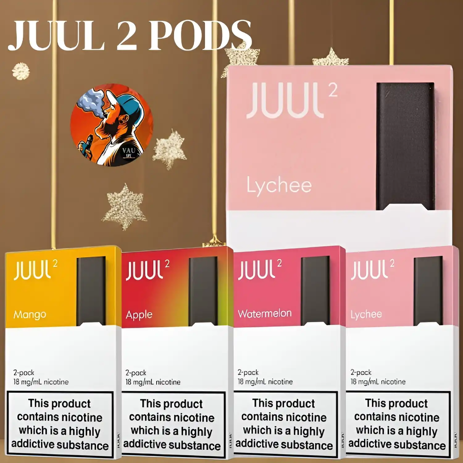Juul 2 Pods Lychee Flavor 18MG Salt Nicotine – Dubai