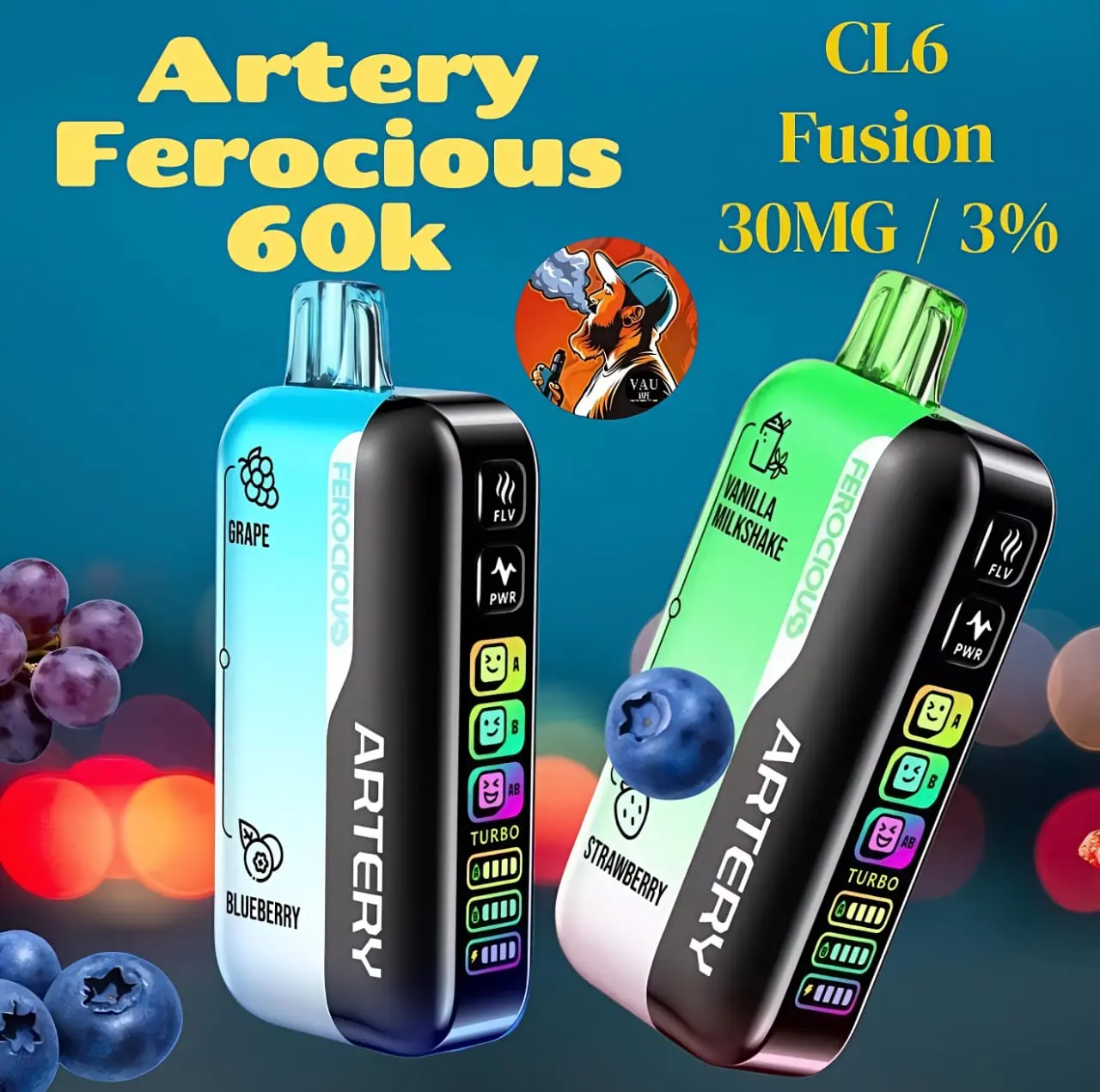 Artery Ferocious CL6 60000 Puffs | 30MG 60k - Dubai UAE
