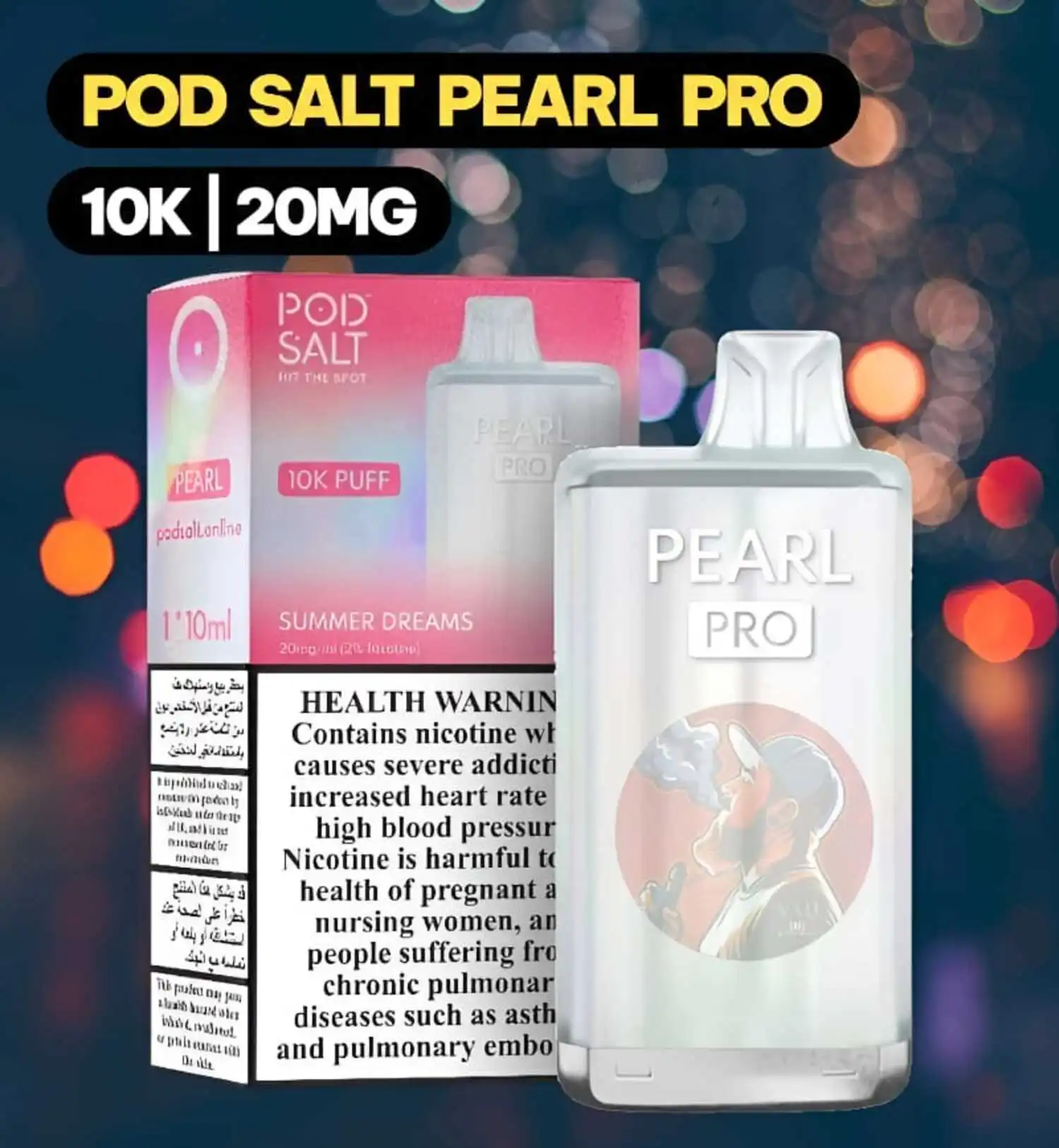 Best Pod Salt Pearl Pro 10k 2% Nicotine 10000 Puffs vape kit