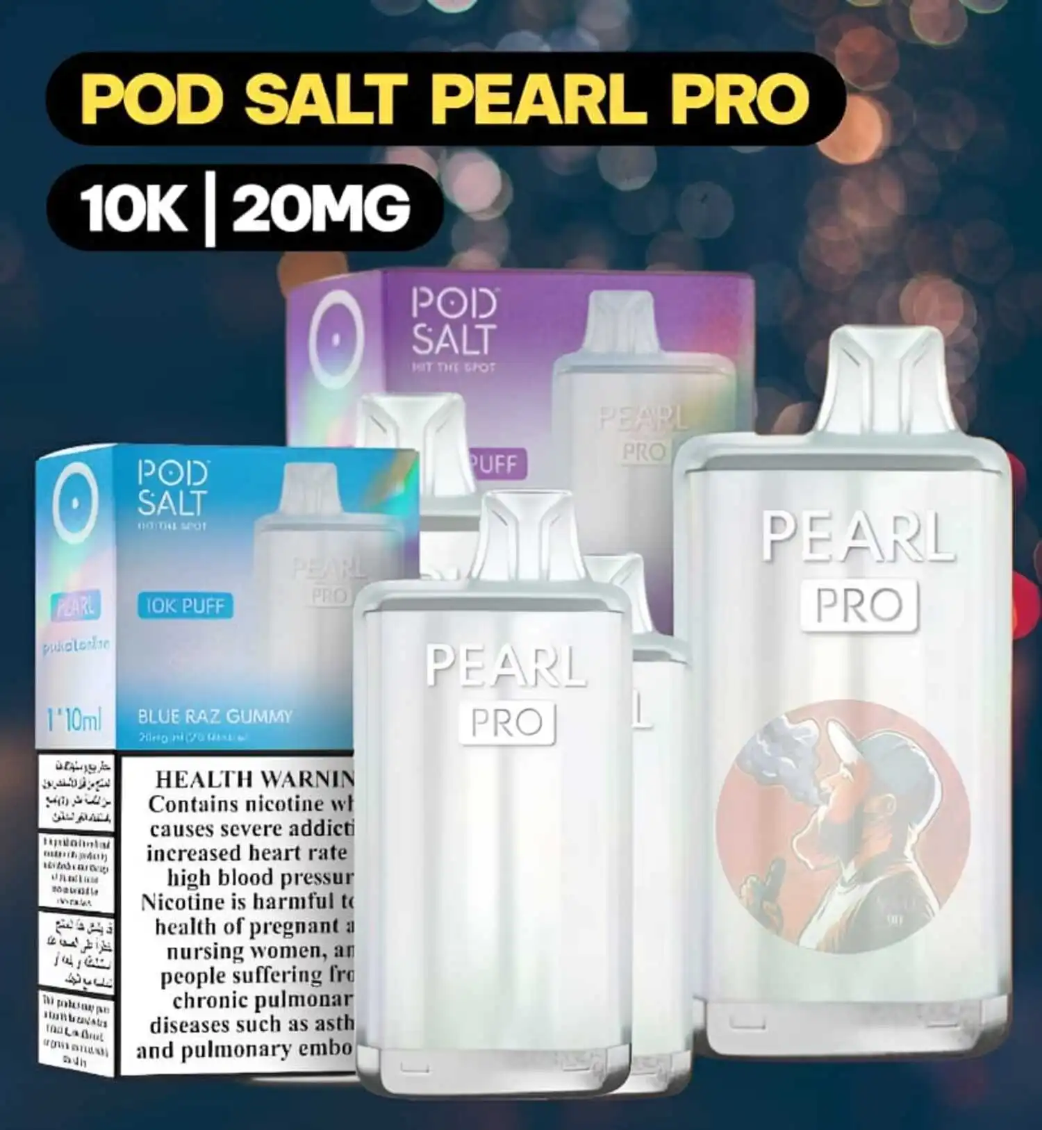 Best Pod Salt Pearl Pro 10k 2% Nicotine 10000 Puffs vape kit