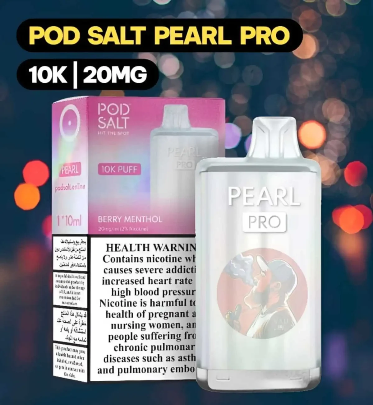Best Pod Salt Pearl Pro 10k 2% Nicotine 10000 Puffs vape kit