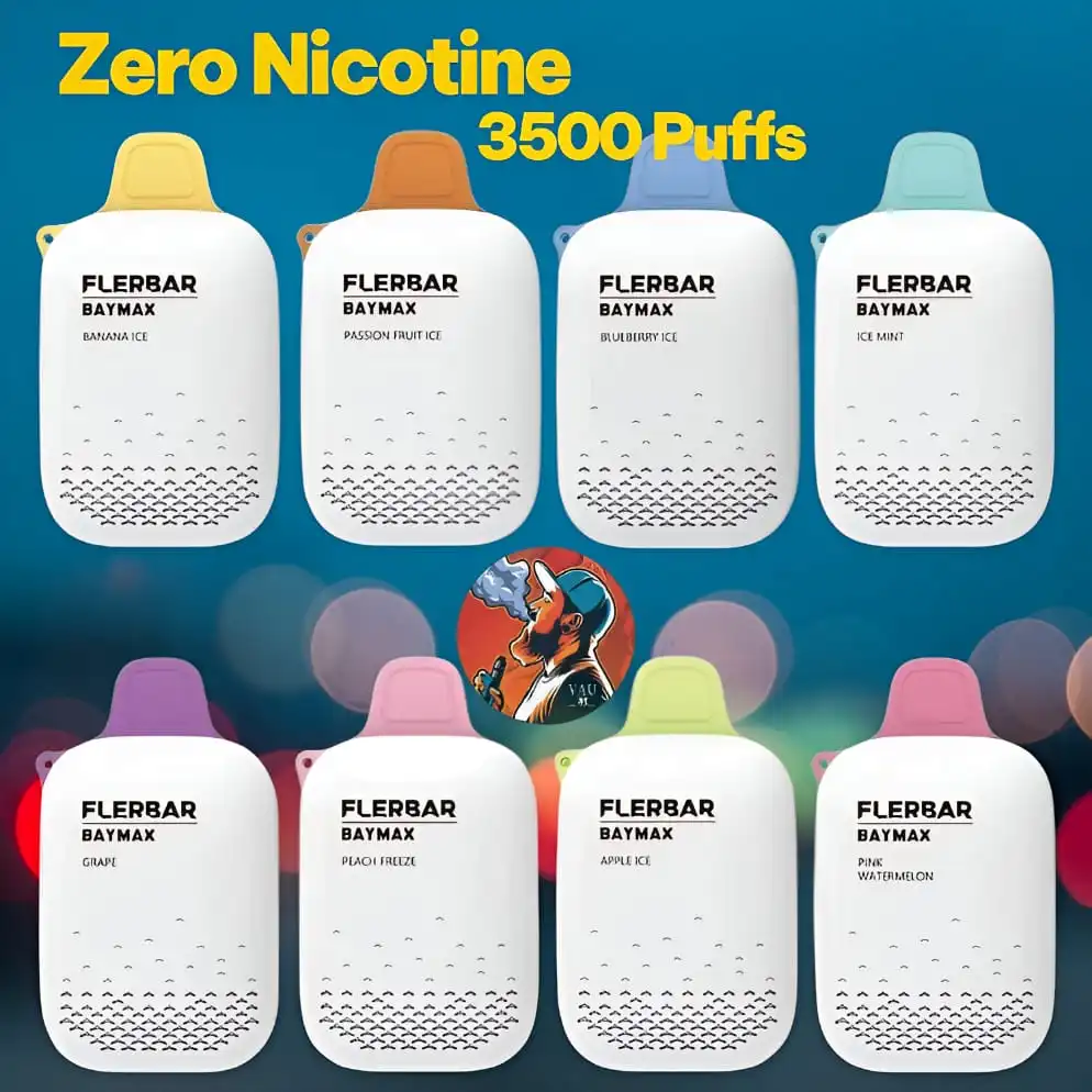Flerbar Baymax 3500 Puffs Zero Nicotine (0mg / 0%) Disposable Vape in Dubai UAE