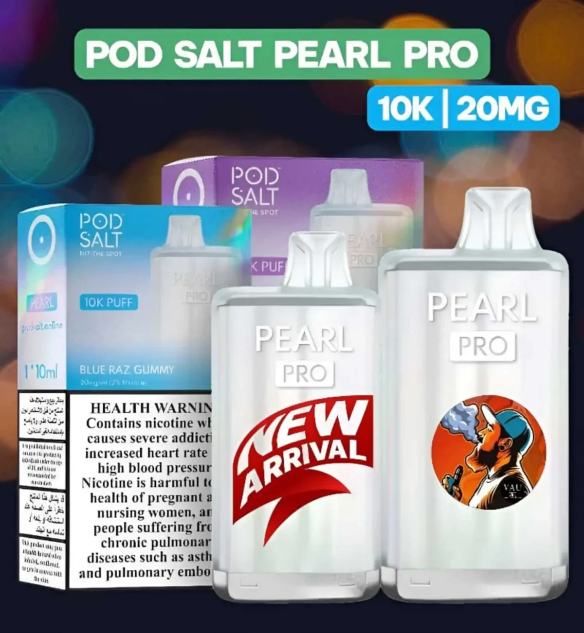 Best Pod Salt Pearl Pro 10k 2% Nicotine 10000 Puffs vape kit