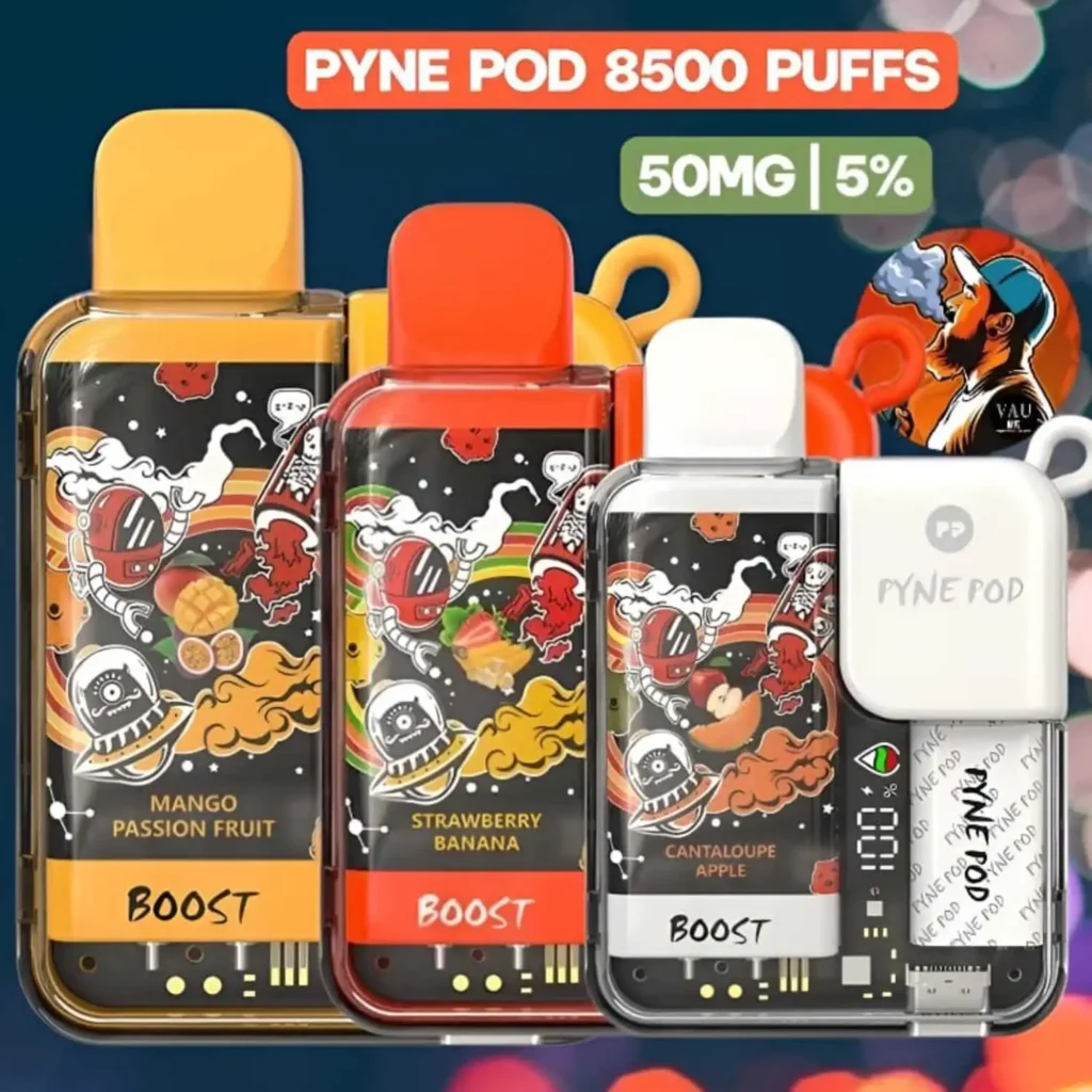 Pyne Pod Boost 8500 Puffs 5% Nicotine Disposable Vape - Dubai UAE