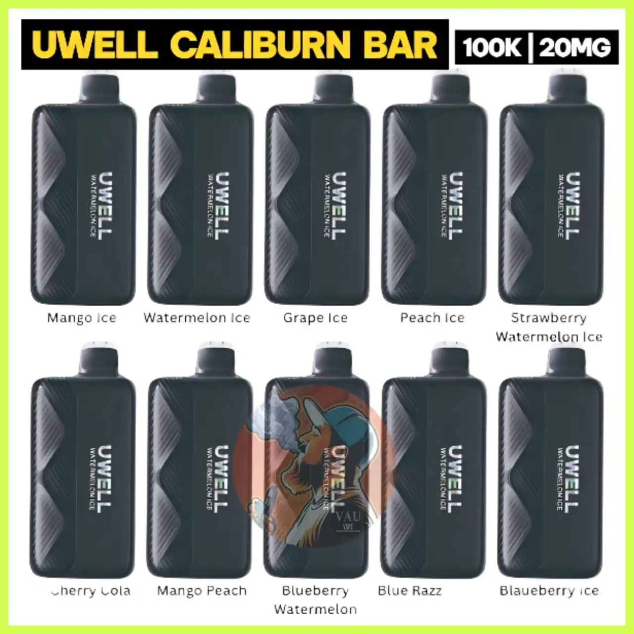 Uwell Caliburn Bar 100k Puffs 20MG | 100000 Puffs Vape Kit
