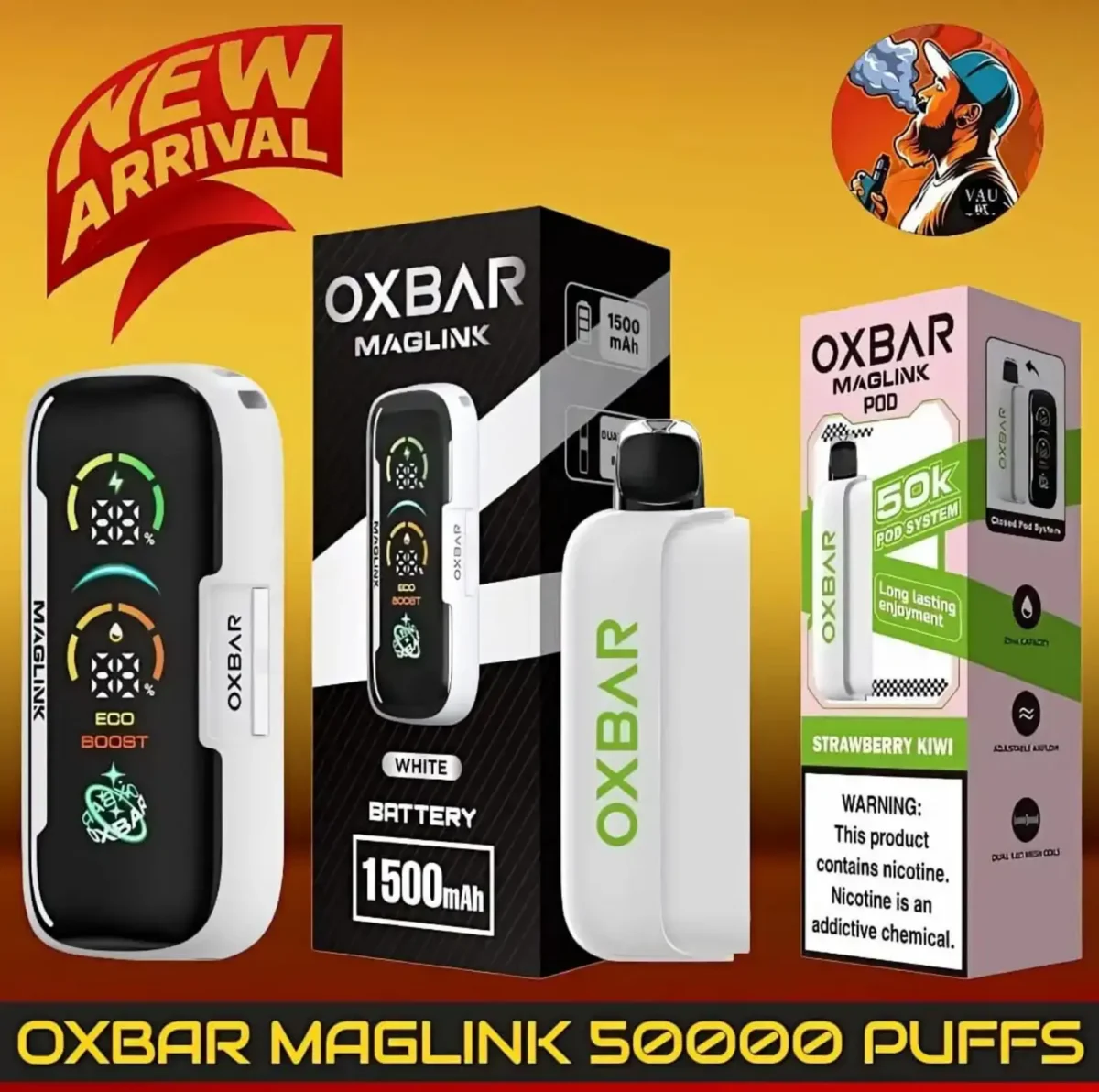 Oxbar Maglink 50000 Puffs Disposable Vape 50k Pod & Battery