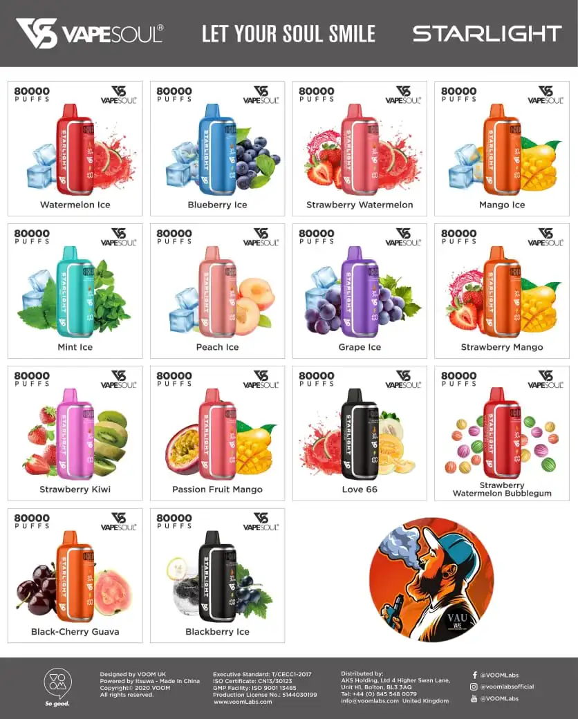 Vapesoul Starlight 80000 Puffs Disposable Vape - Dubai UAE