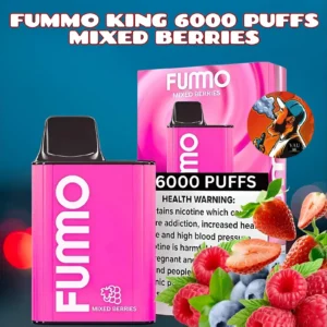 Fumo King Mixed Berries 6000 Puffs Disposable Vape Fummo in Dubai UAE