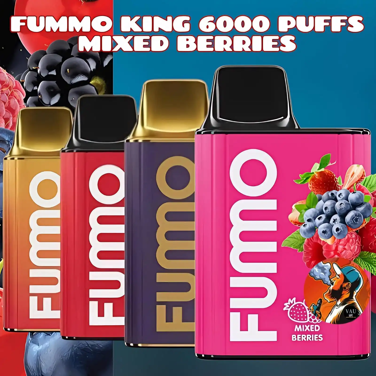 Fumo King Mixed Berries 6000 Puffs Disposable Vape Fummo in Dubai UAE