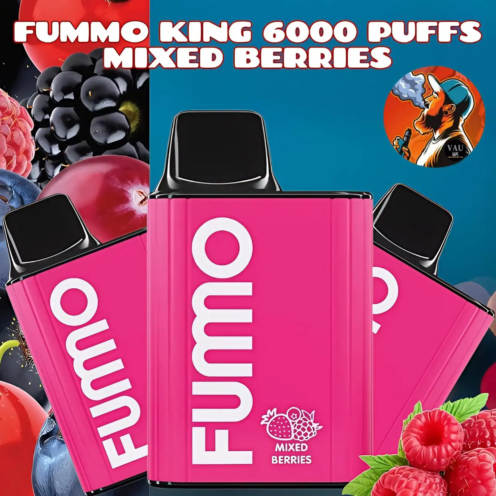 Fumo King Mixed Berries 6000 Puffs Disposable Vape Fummo in Dubai UAE