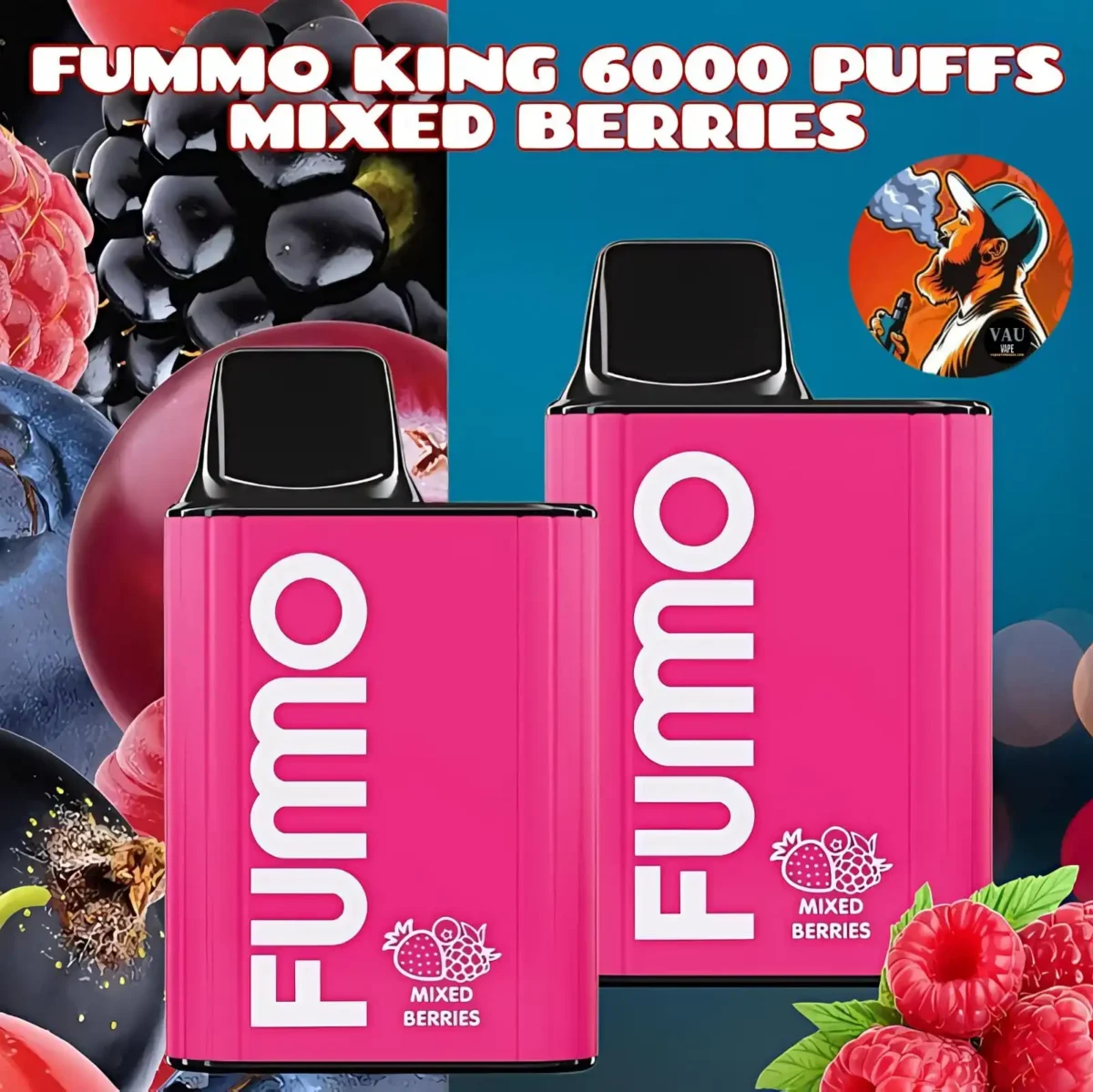 Fumo King Mixed Berries 6000 Puffs Disposable Vape Fummo in Dubai UAE