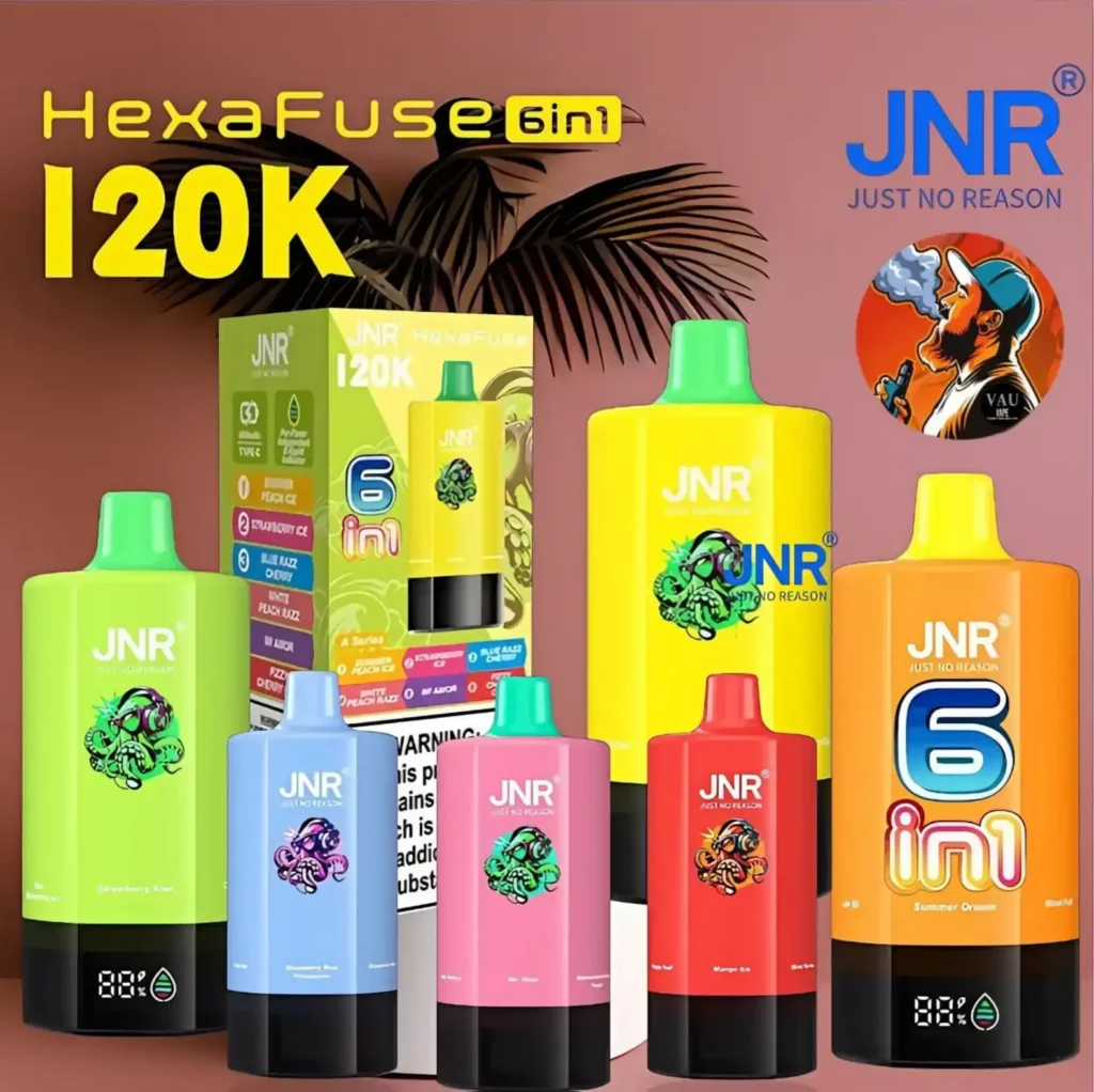 JNR HexaFuse 120000 Puffs Disposable Vape | 120k Pod Kit — Dubai UAE