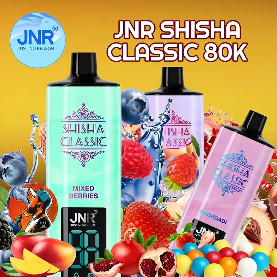 JNR Shisha Classic 80000 Puffs Best-selling Disposable Vape in Dubai UAE