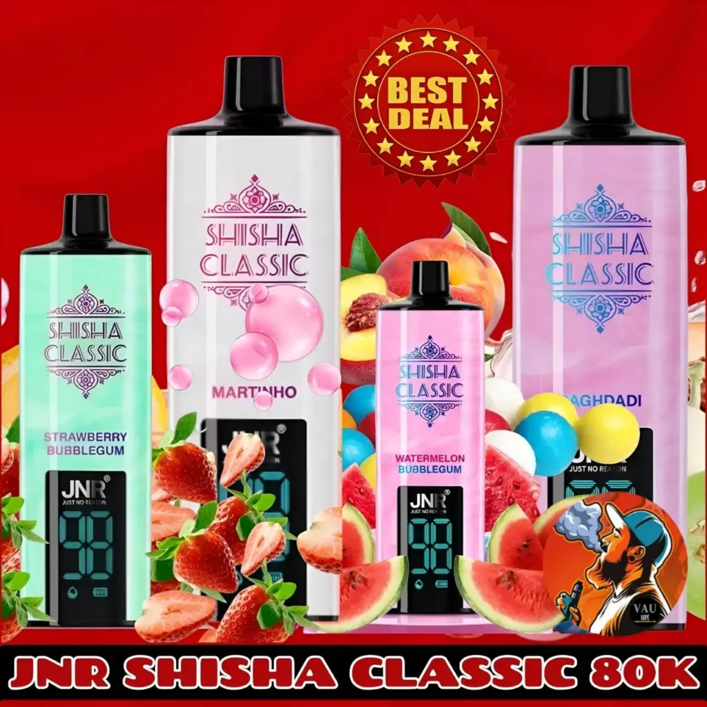JNR Shisha Classic 80k Disposable Vape DTL 80000 Puffs in Dubai UAE