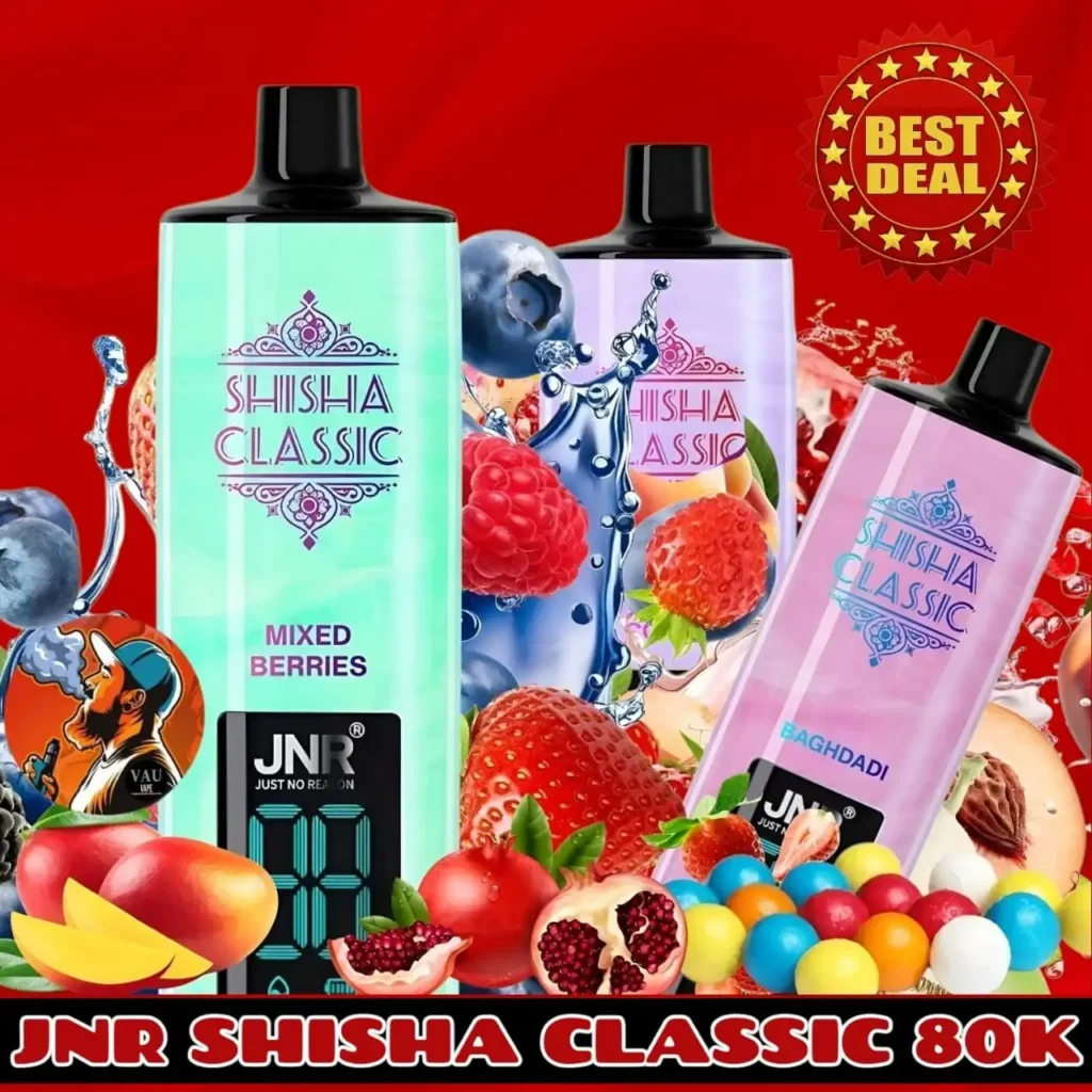 JNR Shisha Classic 80k Disposable Vape – DTL 80000 Puffs in Dubai, UAE