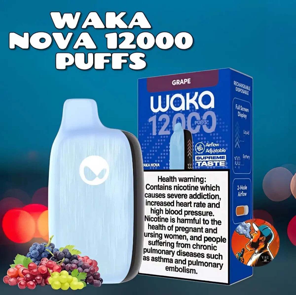 Waka Nova 12000 Puffs Disposable Vape in Dubai UAE
