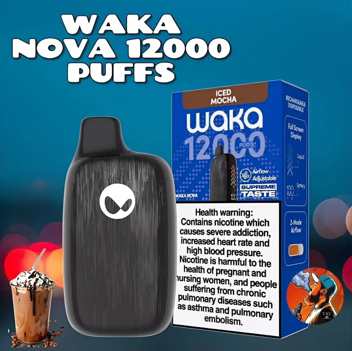 Waka Nova 12000 Puffs Disposable Vape in Dubai UAE